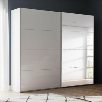 Beluga Extra Alpine White 226cm 2 Door Mirror Sliding Wardrobe
