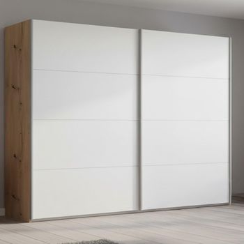 Beluga Extra Artisan Oak and Alpine White 271cm 2 Door Sliding Wardrobe