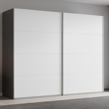 Beluga Extra Graphite and Alpine White 271cm 2 Door Sliding Wardrobe