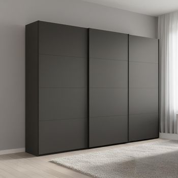 Beluga Extra Graphite 271cm 3 Door Sliding Wardrobe