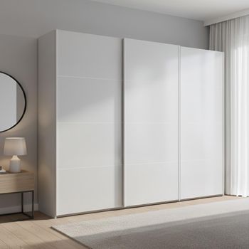 Beluga Extra Silk Grey 271cm 3 Door Sliding Wardrobe