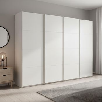 Beluga Extra Alpine White 271cm 4 Door Sliding Wardrobe