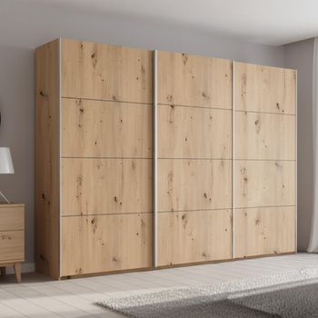 Beluga Extra Artisan Oak 316cm 3 Door Sliding Wardrobe