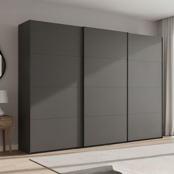 Beluga Extra Graphite 316cm 3 Door Sliding Wardrobe