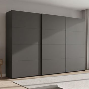 Beluga Extra Graphite 361cm 3 Door Sliding Wardrobe