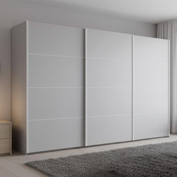 Beluga Extra Silk Grey 361cm 3 Door Sliding Wardrobe