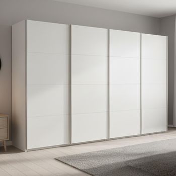 Beluga Extra Alpine White 361cm 4 Door Sliding Wardrobe