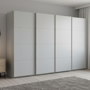 Beluga Extra Silk Grey 361cm 4 Door Sliding Wardrobe