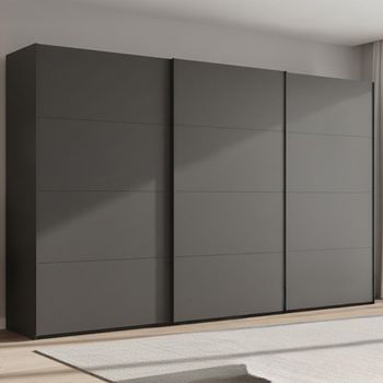 Beluga Extra Graphite 406cm 3 Door Sliding Wardrobe