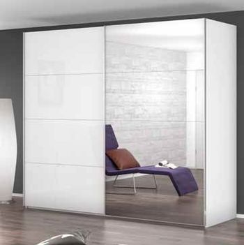 Beluga-Extra Glass Sliding Wardrobe - Sizes Available
