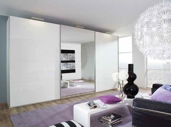 Beluga-Extra High Polish Sliding Wardrobe - Sizes Available