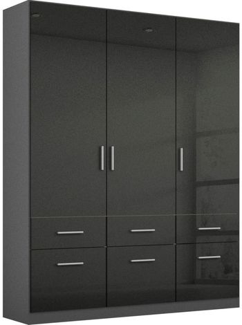 Celle Black 136cm 3 Door Wardrobe