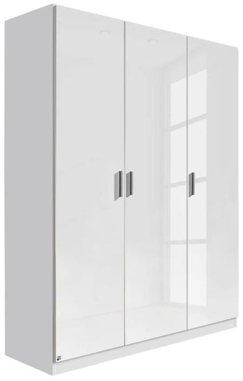 Celle White Gloss 136cm 3 Door Wardrobe