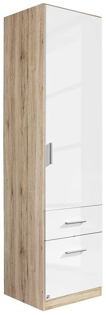 Celle Sonoma Oak and White Gloss with Drawers 47cm RH Door Wardrobe