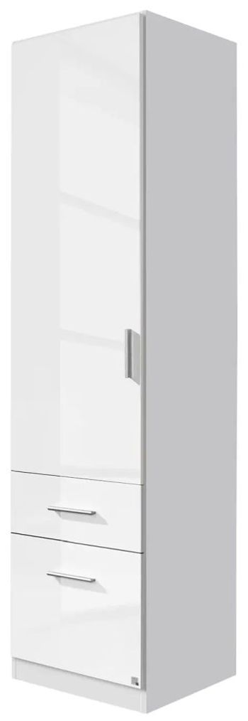 Celle White Gloss with Drawers 47cm LH Door Wardrobe