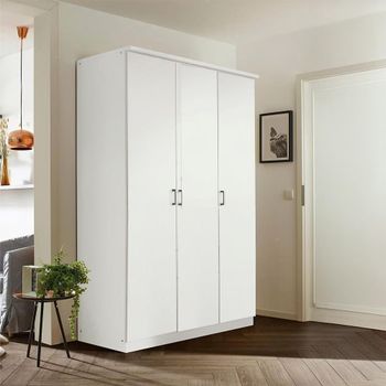 Celle Alpine White 136cm 3 Door Wardrobe