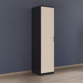 Celle Metallic Dark Grey and Champagne 47cm 1 Door Lh Wardrobe
