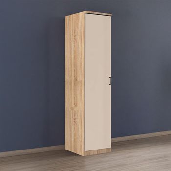 Celle Sonoma Oak and Champagne 47cm 1 Door Lh Wardrobe