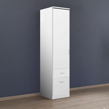 Celle Alpine White 47cm 1 Door 2 Drawer Lh Wardrobe