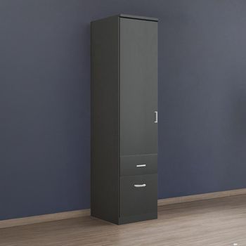 Celle Metallic Dark Grey 47cm 1 Door 2 Drawer Lh Wardrobe