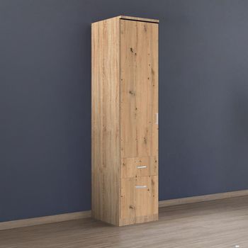 Celle Sonoma Oak and Artisan Oak 47cm 1 Door 2 Drawer Lh Wardrobe