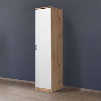 Celle Artisan Oak and Alpine White 47cm 1 Door Rh Wardrobe