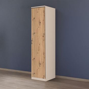 Celle Champagne and Artisan Oak 47cm 1 Door Rh Wardrobe