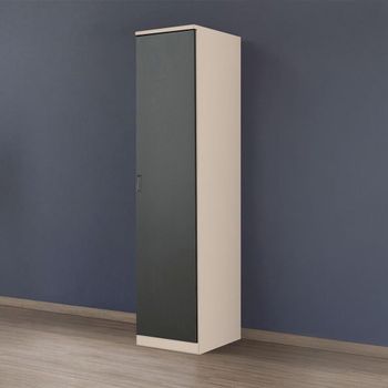 Celle Champagne and Metallic Dark Grey 47cm 1 Door Rh Wardrobe