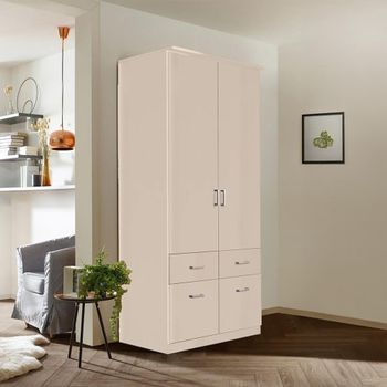 Celle Champagne 91cm 2 Door 4 Drawer and Extras Wardrobe