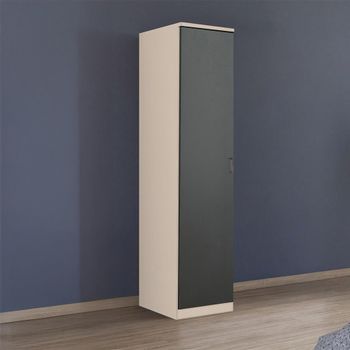 Celle Super Champagne and Metallic Dark Grey 47cm 1 Door Lh Wardrobe