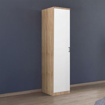 Celle Super Sonoma Oak and Alpine White 47cm 1 Door Lh Wardrobe
