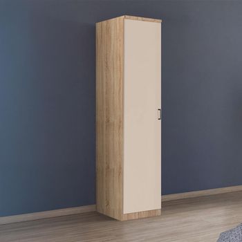 Celle Super Sonoma Oak and Champagne 47cm 1 Door Lh Wardrobe