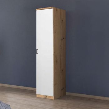 Celle Super Artisan Oak and Alpine White 47cm 1 Door Rh Wardrobe