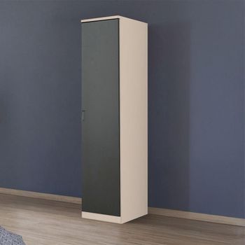 Celle Super Champagne and Metallic Dark Grey 47cm 1 Door Rh Wardrobe