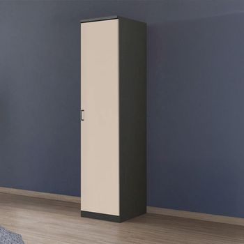 Celle Super Metallic Dark Grey and Champagne 47cm 1 Door Rh Wardrobe