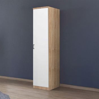 Celle Super Sonoma Oak and Alpine White 47cm 1 Door Rh Wardrobe