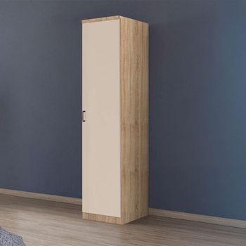 Celle Super Sonoma Oak and Champagne 47cm 1 Door Rh Wardrobe