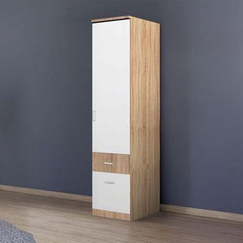Celle Super Sonoma Oak and Alpine White 47cm 1 Door 2 Drawer Rh Wardrobe