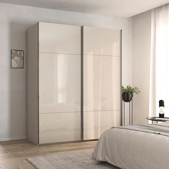 Contido Champagne Glass 181cm 2 Door Sliding Wardrobe with Extras