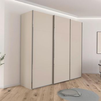 Contido Champagne 242cm 3 Door Sliding Wardrobe with Extras