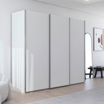 Contido Alpine White 271cm 3 Door Sliding Wardrobe with Extras
