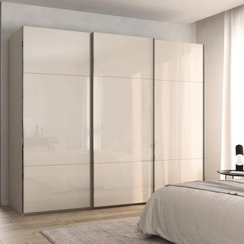 Contido Champagne Glass 271cm 3 Door Sliding Wardrobe with Extras