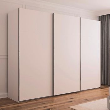 Contido Alpine White 301cm 3 Door Sliding Wardrobe with Extras
