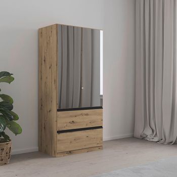 Costa Artisan Oak 91cm 2 Door Combi Wardrobe