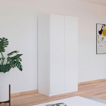 Costa Alpine White 91cm 2 Door Wardrobe