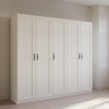 Cottage Alpine White 226cm 5 Door Wardrobe