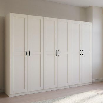 Cottage Alpine White 271cm 6 Door Wardrobe