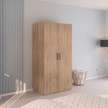 Evelyn Sonoma Oak 101cm H 197cm 2 Door Wardrobe