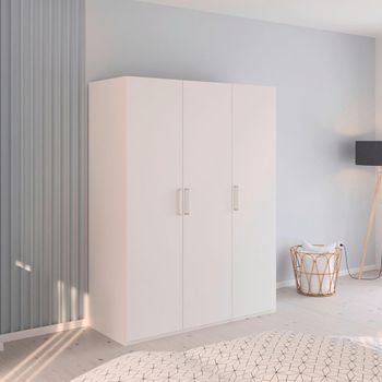 Evelyn Alpine White 151cm H 197cm 3 Door Wardrobe