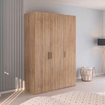 Evelyn Sonoma Oak 151cm H 223cm 3 Door Wardrobe